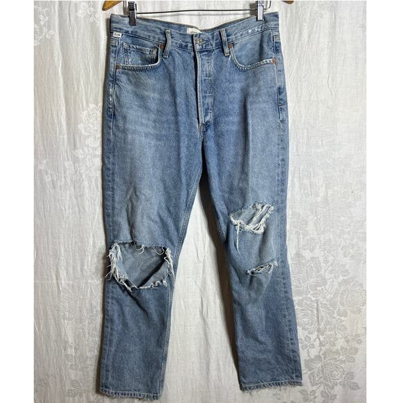 Citizens of Humanity Jeans 29 Charlotte Premium Vintage Button Fly Distressed - Picture 1 of 16